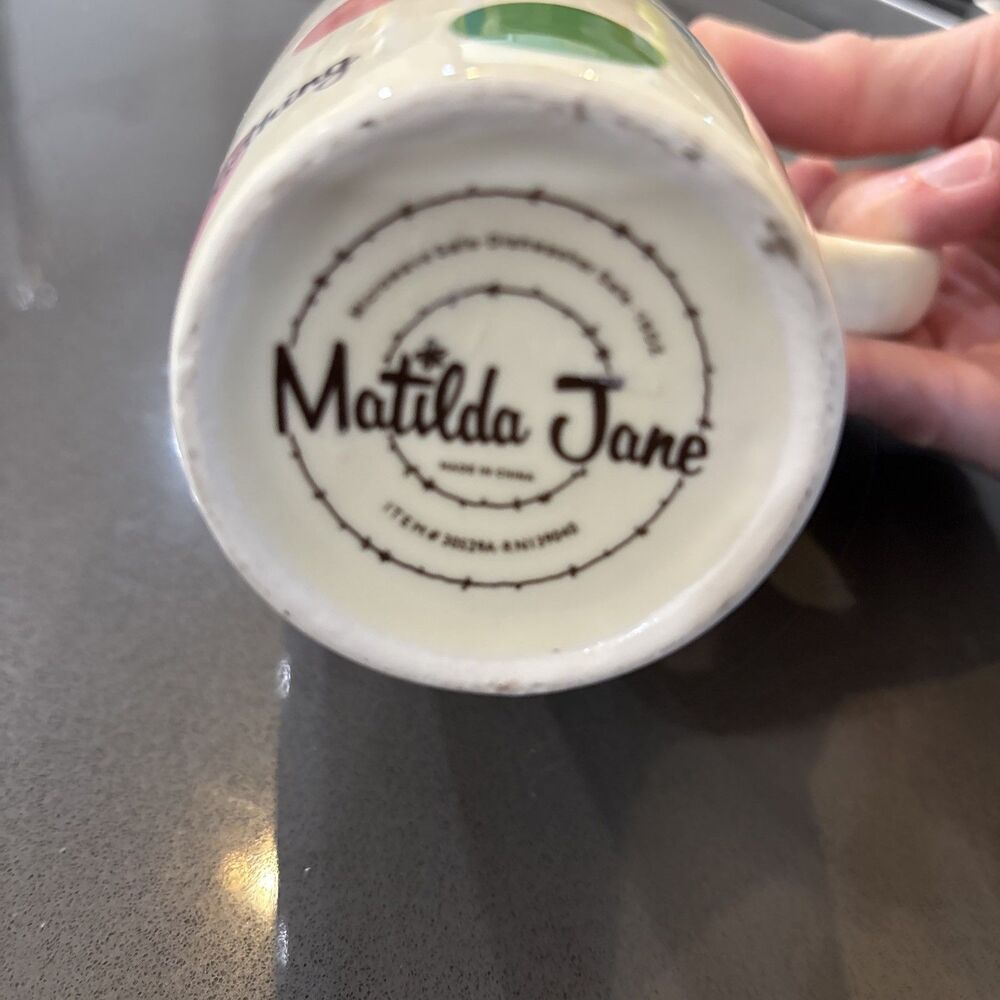 Polka Dot Ceramic Coffee Latte Mug Matilda Jane Clothing 16 oz (No Lid) - Picture 8 of 10
